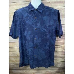 Quicksilver Rayon mix Comfort Fit Floral Print Hawaiian Men's M Button Up Shirt